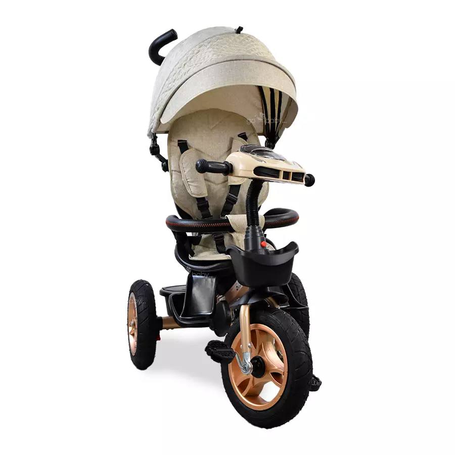 TRICICLO 3 EN 1 BEIGE Jugueteria Leo