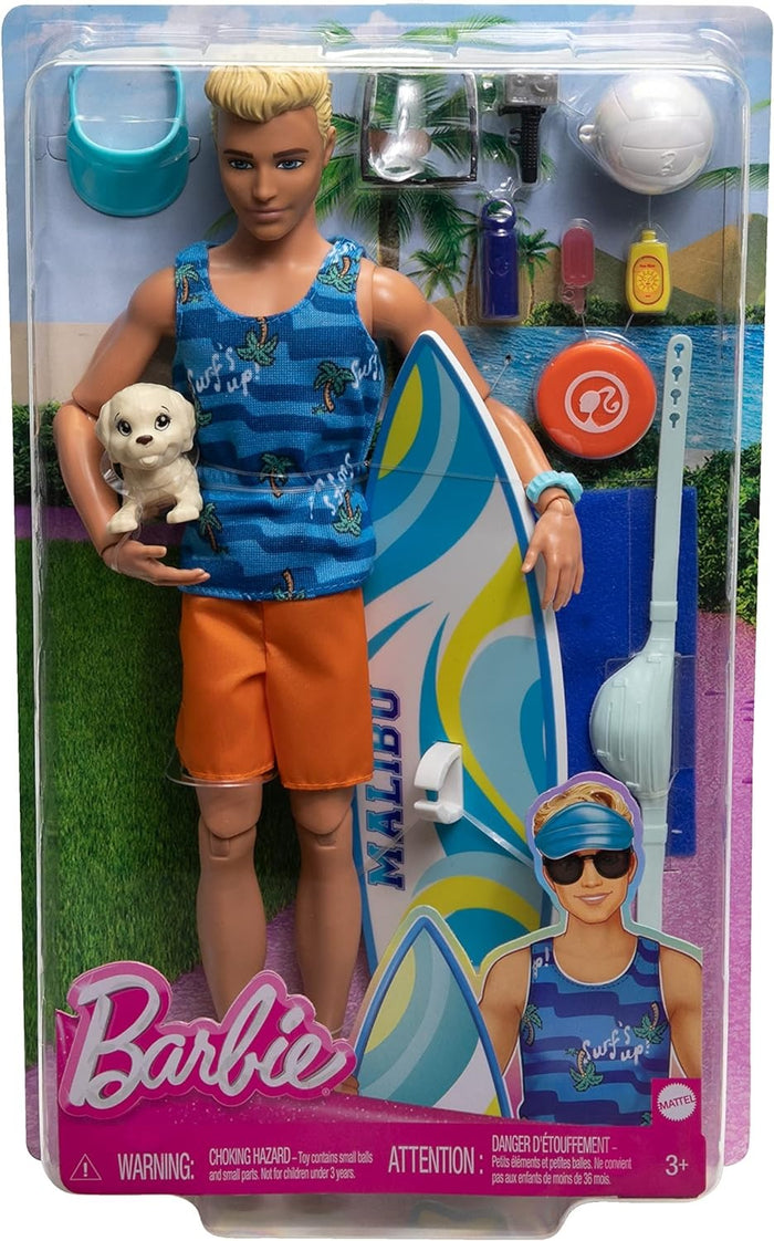 BARBIE KEN CON TABLA DE SURF Jugueteria Leo