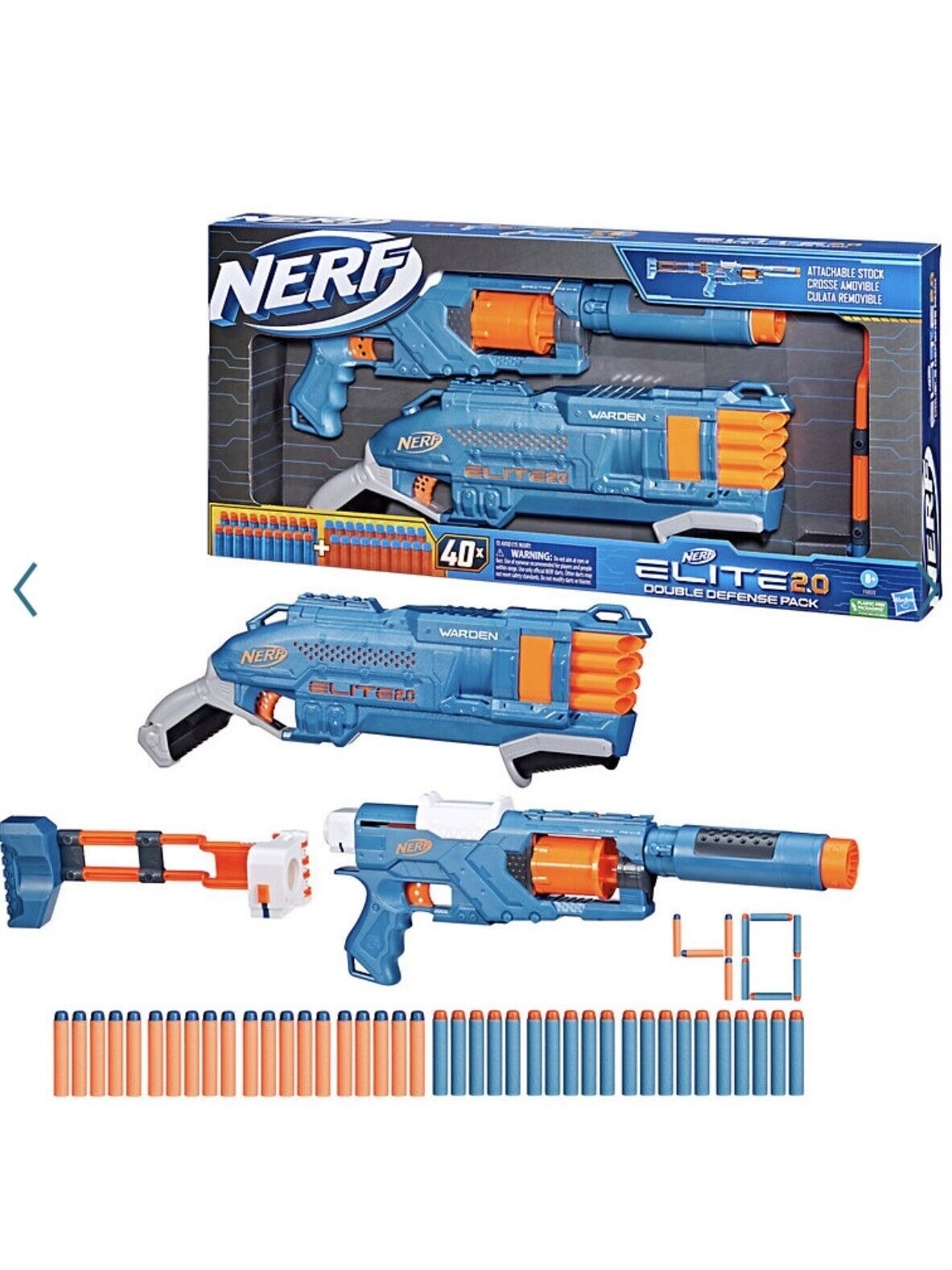 NERF ELITE DOBLE DEFENSA PACK