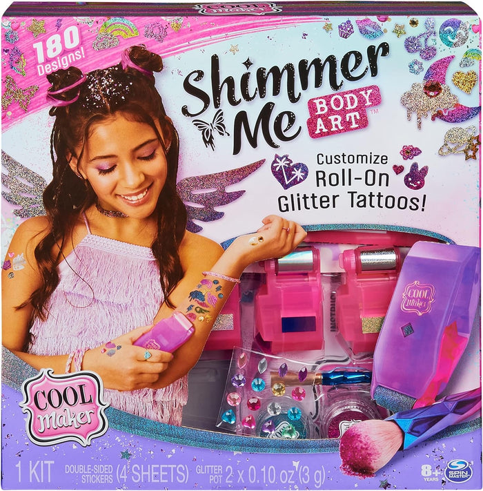 SET TATUAJES PARA CUERPO SPIN MASTER SHIMMER ME BODY ART