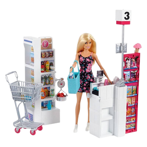 Barbie de compras en el supermercado hotsell