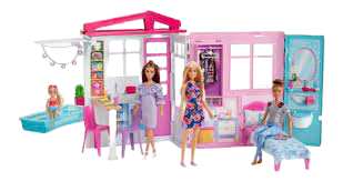 BARBIE - CASA PORTATIL AMUEBLADA