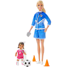 Barbie prism futbolista con su