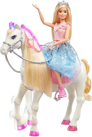 BARBIE DREAMTOPIA CABALLO BLANCO CAMINA