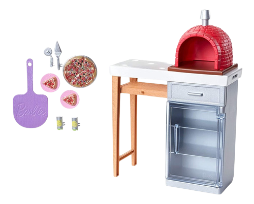 BARBIE MUEBLES HORNO DE PIZZA Jugueteria Leo